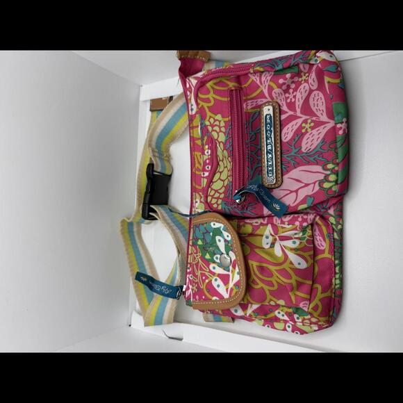 Lily Bloom Womens Janet Belt Bag, Floral Reef Pink - Picture 4 of 9